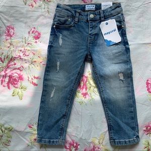 Mayoral boys loose fit jeans.